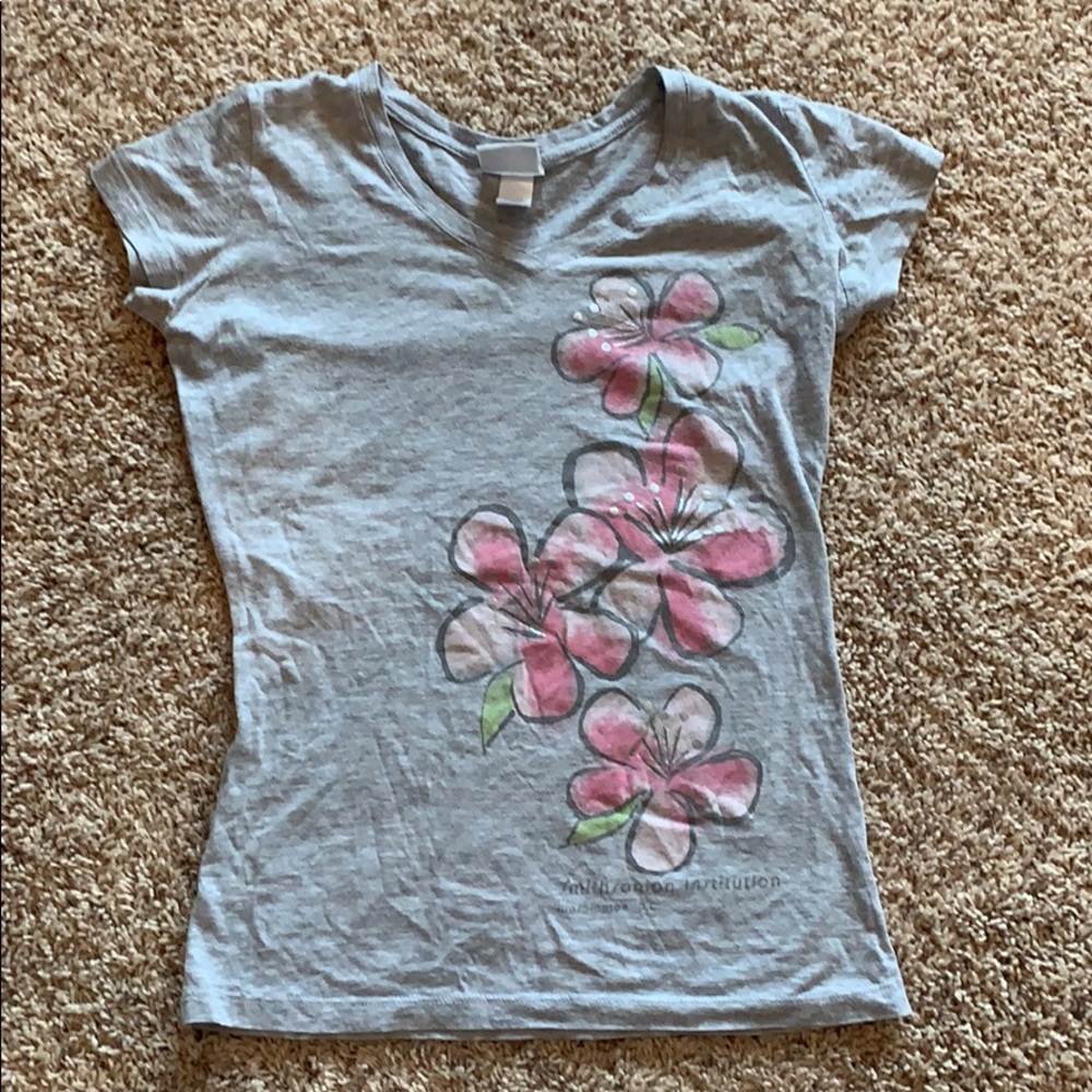Flower graphic short sleeve tee
